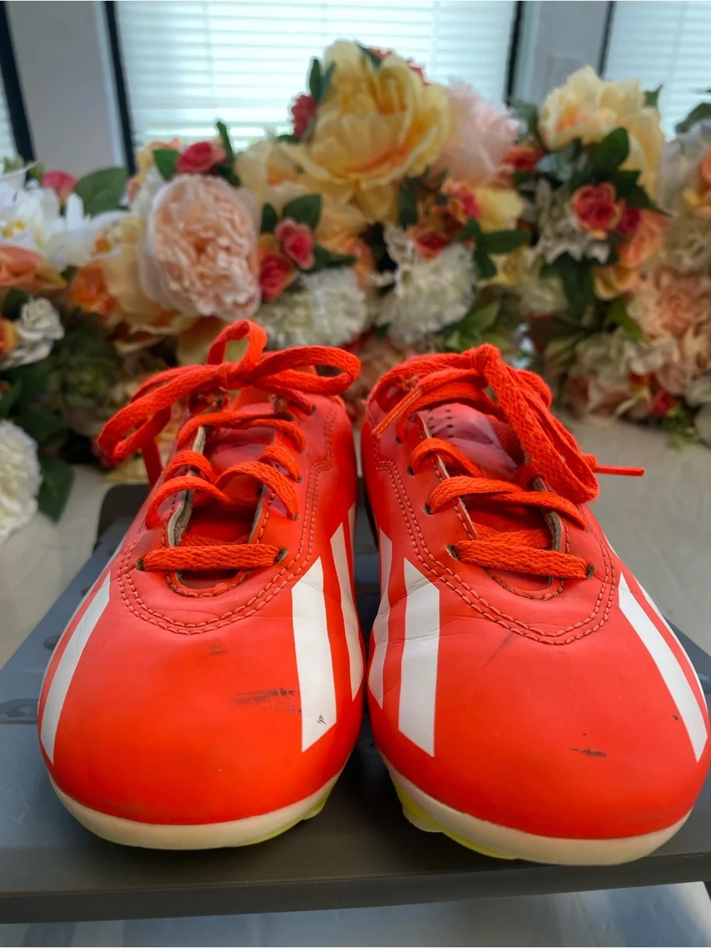 Adidas X Crazyfast Club FG Soccer Cleats Solar Red Youth US 13K